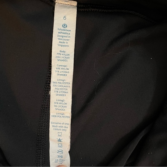 Lululemon Run Inspire Crop Women's Size 6 Black White Dots Leggings - Picture 6 of 13